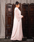 Ethereal Elegance: Pleated Sleeve Crush Satin Dress 60491